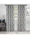 Superior 52x96 Cordon Jacquard Grommet 2pc Curtain Panel Set In Cream