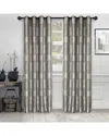 Superior 52x96 Cordon Jacquard Grommet 2pc Curtain Panel Set In Grey
