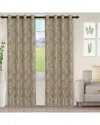 Superior 52x96 Ghera Jacquard Grommet 2pc Curtain Panel Set In Ivory