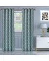 Superior 52x96 Imperial Trellis Blackout 2pc Curtain Panel Set In Blue