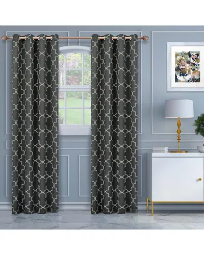SUPERIOR SUPERIOR 52X96 IMPERIAL TRELLIS BLACKOUT 2PC CURTAIN PANEL SET