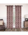 Superior 52x96 Leaves Modern Bohemian Blackout 2pc Curtain Panel Set In Copper