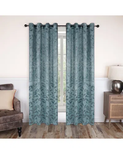 SUPERIOR SUPERIOR 52X96 LEAVES MODERN BOHEMIAN BLACKOUT 2PC CURTAIN PANEL SET
