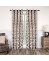 Superior 52x96 Leaves Modern Bohemian Blackout 2pc Curtain Panel Set In White