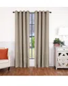 Superior 52x96 Linen-inspired Classic Modern Blackout 2pc Curtain Panel Set In Brown
