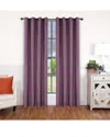 Superior 52x96 Solid Classic Modern Blackout 2pc Curtain Panel Set In Purple