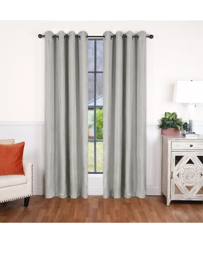 Superior 52x96 Linen-inspired Classic Modern Blackout 2pc Curtain Panel Set In White