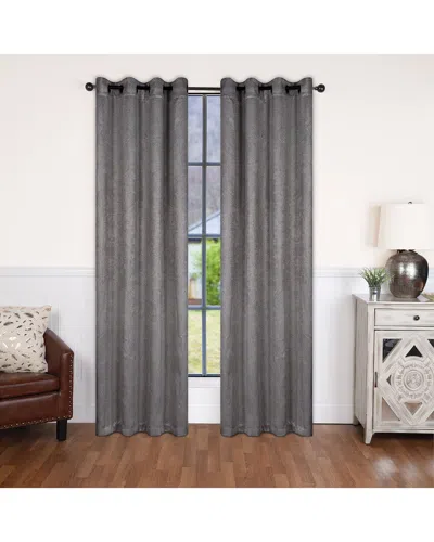Superior 52x120 Modern Geometric Waves Blackout 2pc Curtain Panel Set In Silver