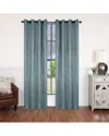 Superior 52x120 Modern Geometric Waves Blackout 2pc Curtain Panel Set In Teal