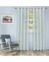 Superior 52x96 Printed Honey Comb Sheer 2pc Curtain Panel Set In Blue