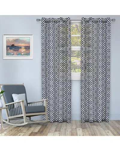 SUPERIOR SUPERIOR 52X96 PRINTED HONEY COMB SHEER 2PC CURTAIN PANEL SET