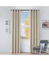 Superior 52x96 Senna Textured Blackout 2pc Curtain Panel Set In Beige