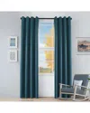Superior 52x96 Senna Textured Blackout 2pc Curtain Panel Set In Blue