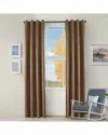 Superior 52x96 Senna Textured Blackout 2pc Curtain Panel Set In Brown