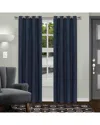 Superior 52x96 Shimmer Abstract Modern Blackout 2pc Curtain Panel Set In Navy