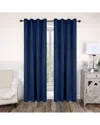 Superior 52x96 Solid Classic Modern Blackout 2pc Curtain Panel Set In Navy