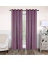 Superior 52x96 Solid Classic Modern Blackout 2pc Curtain Panel Set In Purple