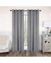 Superior 52x96 Solid Classic Modern Blackout 2pc Curtain Panel Set In Silver