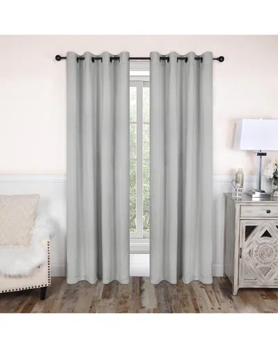 Superior 52x96 Solid Classic Modern Blackout 2pc Curtain Panel Set In White