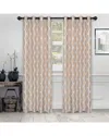 Superior 52x96 Venetian Damask Jacquard 2pc Curtain Panel Set In Gold