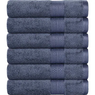 Superior 6-pack Hand Towel Set In Blue