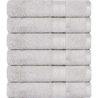 Superior 6-pack Hand Towel Set In Gray