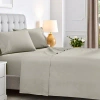 Superior 600 Thread Count Cotton Blend Solid Deep Pocket Bed Sheet Set In Stone