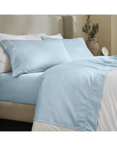 Superior 600 Thread Count Cotton Rich Easy Care Paisley Sheet Set In Blue