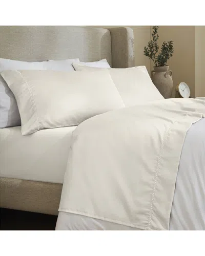 Superior 600 Thread Count Cotton Rich Easy Care Paisley Sheet Set In White