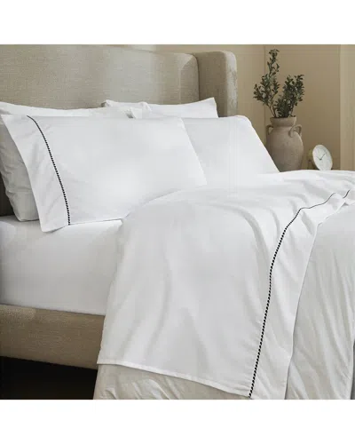 Superior 600 Thread Count Cotton Rich Paisley Sheet Set In White