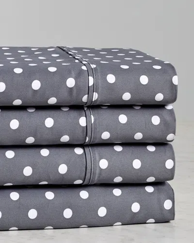 SUPERIOR SUPERIOR 600 THREAD COUNT COTTON RICH POLKA DOT SHEET SET