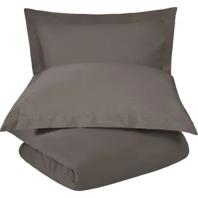 Superior 600 Thread Count Sateen Duvet Cover & Shams Set In Gray