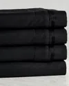 Superior 650 Thread Count Egyptian Cotton Solid Deep Pocket Sheet Set In Black
