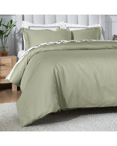 Superior 650 Thread Count Egyptian Cotton Solid Duvet Cover Set
