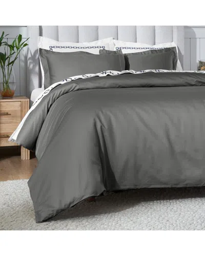 Superior 650 Thread Count Egyptian Cotton Solid Duvet Cover Set