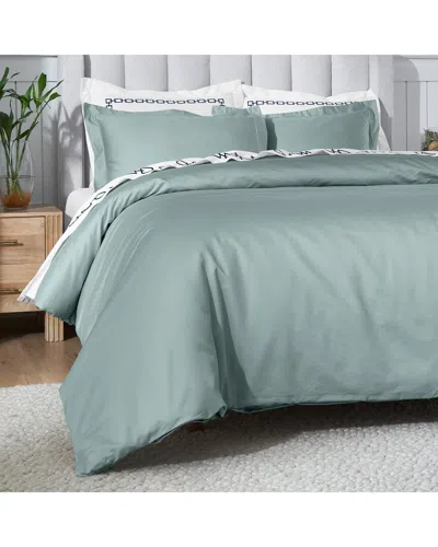 Superior 650 Thread Count Egyptian Cotton Solid Duvet Cover Set