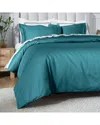 Superior 650 Thread Count Solid Duvet Cover Set In Blue