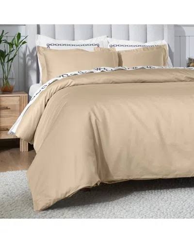 Superior 650 Thread Count Egyptian Cotton Solid Duvet Cover Set In White