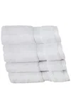 Superior 6pc Egyptian Cotton Washcloth Set In White