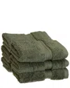 Superior 6pc Egyptian Cotton Washcloth Set In Green