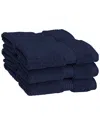 Superior 6pc Egyptian Cotton Washcloth Set In Blue