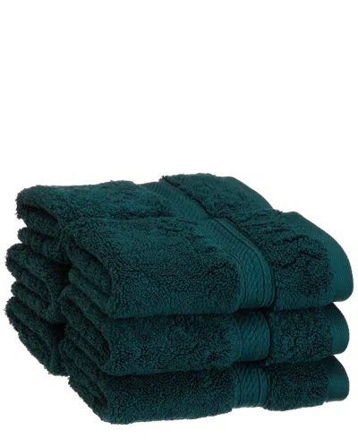 Superior 6pc Egyptian Cotton Washcloth Set In Green