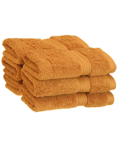 Superior 6pc Face Egyptian Cotton Towel Set In Rust