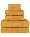 Superior 6pc Zero Twist Cotton Waffle Honeycomb Plush Soft Absorbent Towel Set