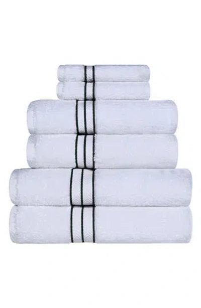 Superior 6-piece Turkish Cotton Towel Set In White