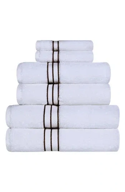 Superior 6-piece Turkish Cotton Towel Set In White