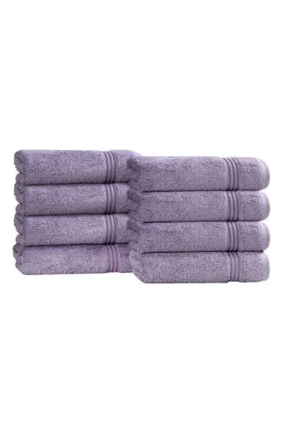 Superior 8-pack Hand Towel Set In Purple