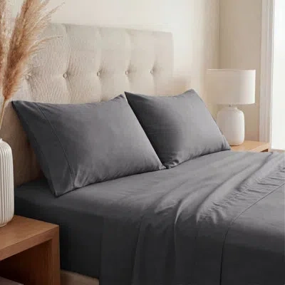 Superior 800 Thread Count Cotton Blend Solid Deep Pocket Sheet Set In Gray
