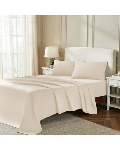 Superior 850 Thread Count 100% Cotton Solid Bed Sheet Set In Neutral