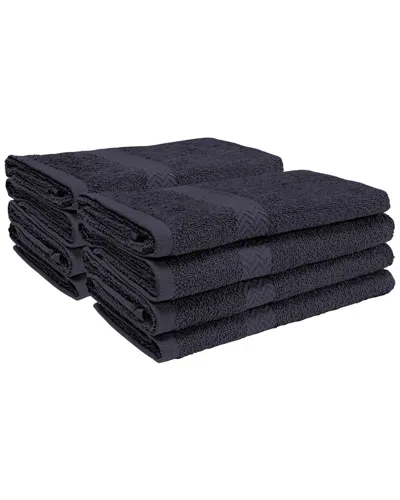 Superior 8pc Cotton Hand Towel Set In Blue